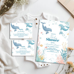 Invitation Moderne sous la mer Baby shower neutre de genre