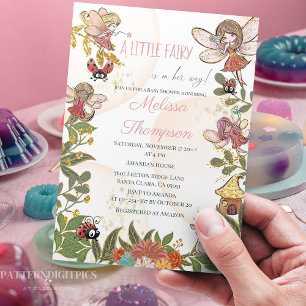 Magic Whimsical Woodland Forest Fairy & Ladybugs Einladung