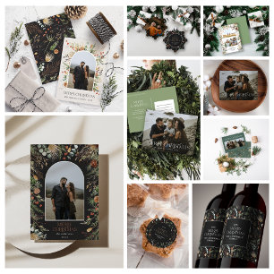 Weihnachten 2 Foto botanische Blumenfolie Folien Feiertagskarte