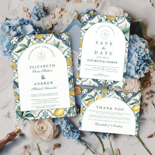Invitation Mariage Estival Botanique aux Agrumes