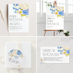 QR-Code für Blaue und Weiße Hydrangeas Begleitkarte