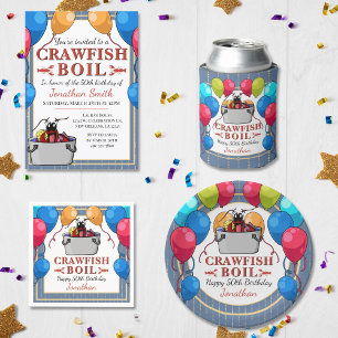 Serviette En Papier Crawfish Boil Anniversaire Tout âge Fête des fruit