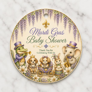 New Orleans Mardi Gras Baby Shower Dankeschön Dankeskarte