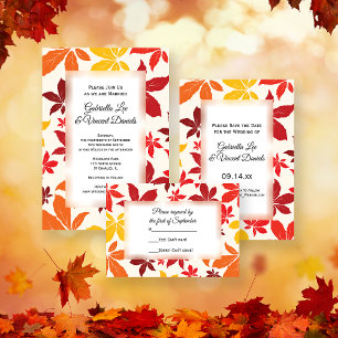 Save The Date Bright Fall laisse mariage Enregistrer la date