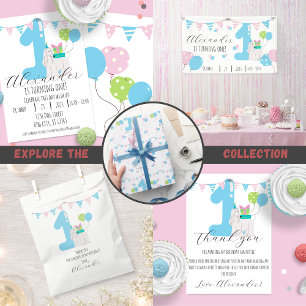 Niedlicher Hund 1. Geburtstag: Woof-tastische Feie Postkarte