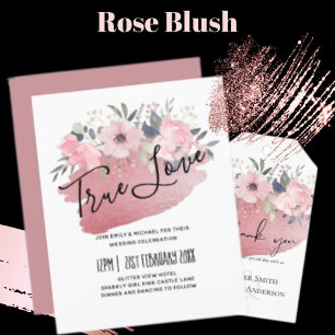 Papier Jolie fille Rosegold Floral Glam Mariage