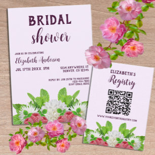 Garden Dahlia Brautparty Einladung