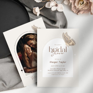 Modernes Minimalistisches Beige-Schmetterling-Brau Wandteppich