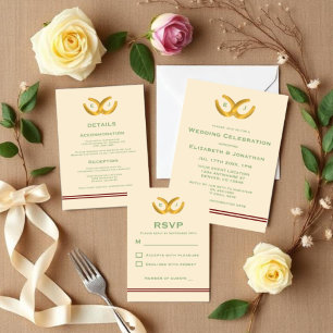 Carte D'accompagnement Western Horseshoes Détails du Mariage