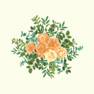 Peach & Ivory Peony & Rose Blumenhochzeit Einladung