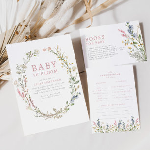 Baby in Bloom Spring Wildblume Bloral Baby Dusche Einladung