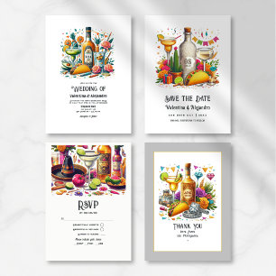 Taco & Tequila Mexican Fiesta Wedding Dankeskarte