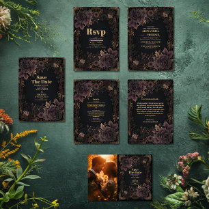 Cartons Réponse Mariage gothique royal victorien