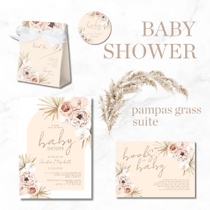 Boho Pampas Grass Baby Dusche Willkommen Poster