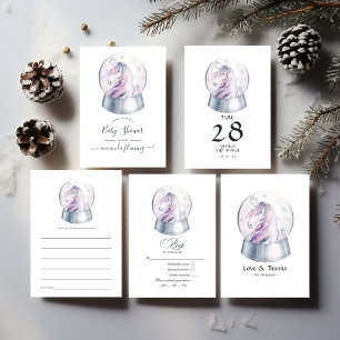 Carte Conseil Parties scintillant aquarelle Baby shower de Noël 