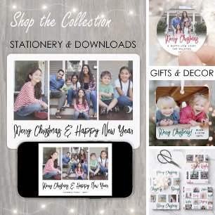 Beliebige Schrift 4 Foto Einfache gebürstete schwa Feiertagskarte