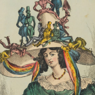 Lady - Party Hat Folien Feiertagspostkarte