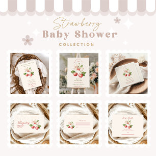 Berry Sweet Coquette Baby Dusche Registrierung Begleitkarte