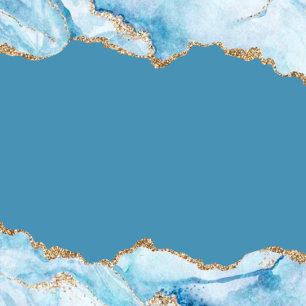 Invitation Dusty Blue and Gold Agate Mariage élégant