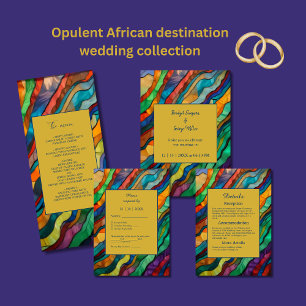 Invitation mariage de destination africaine chic enregistrer 