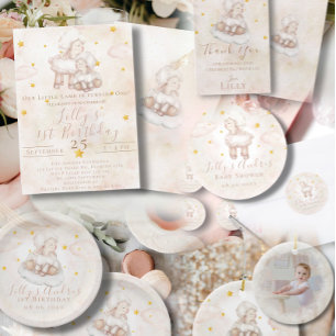 Soft Spring Lamm Pastell Dream Stern Pink Cloud St Geschenkpapier Set