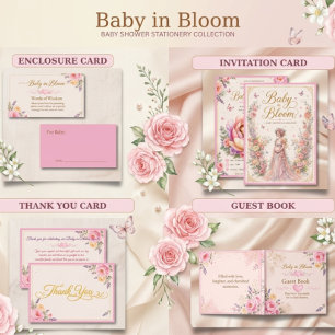Baby in Bloom Karte mit Worten der Weisheit   