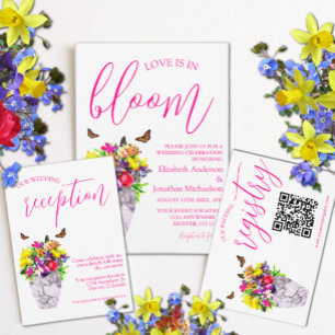 Carte D'accompagnement Love In Bloom Floral Mariage Registry