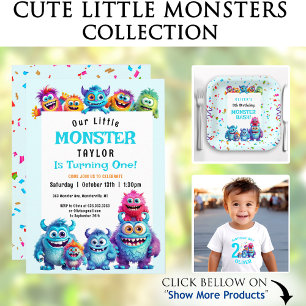 Kleiner Monster Boy Colorful Geburtstag Geschenkpapier