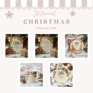 Cartes Pour Fêtes Annuelles Noël de la grenade holly rustique