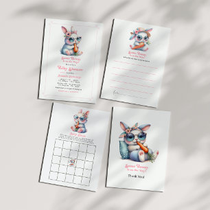 Invitation Un lapin est en chemin Baby shower