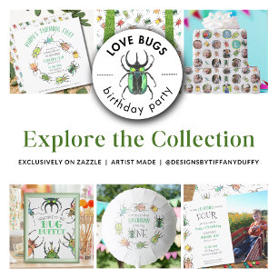 Kleine Liebe Bug Kinder 4. Geburtstag Einladung