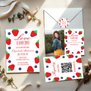 Carte D'accompagnement L'amour est Berry Fête des mariées de fruits sucré