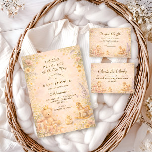 Kleine Prinzessin Mond Baby Shower Einladung