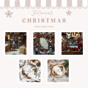 Rustikales Lantern Weihnachts-Party Geschenkanhänger