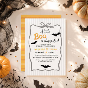 Eine kleine Geist ist fast fällig Halloween-Baby-P Einladung