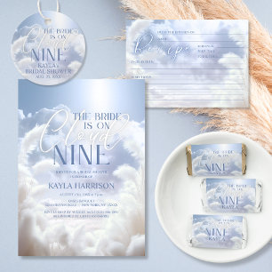 Moderne Cloud Nine 9 Brautparty RECIPE CARDS Begleitkarte