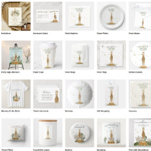 Alpaca Beige Babydusche Einladung