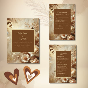Romantic Dreamy Floral Single Guest Platzkarte Dankeskarte