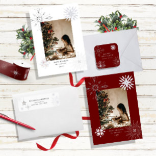 Carte de vacances Silver Snowflake