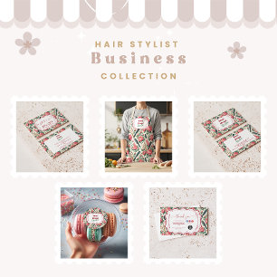 Carte De Réduction Entreprise de styliste capillaire rose floral vert