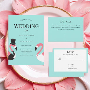 Flamingo Wedding Einladung
