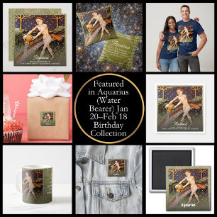 Aquarius Water Bearer Zodiac Sign Geburtstagsparty Karte