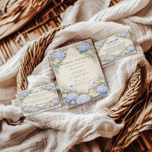 Serviette En Papier Mariage Dusty Blue Hydrangea Jardin