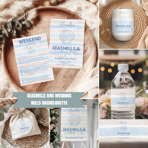 Sticker Rond Coquillages et Cloches de Mariage Enterrement de V