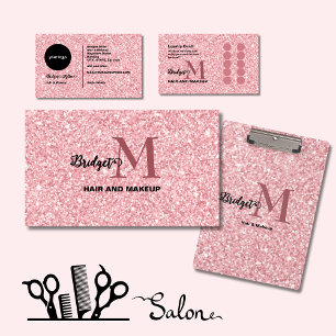 Autocollant Pour Fenêtre Heures d'ouverture du Salon Élégant rose pâle Pail