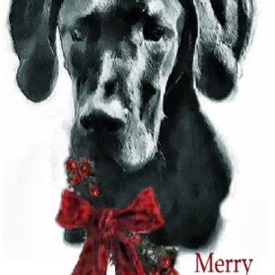 Great Dane Black Christmas Geschenke Feiertagskarte