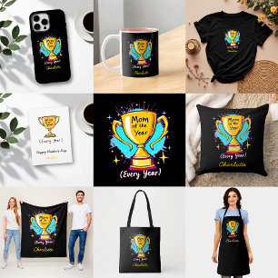 Coussin Maman de l'année chaque année   Fête des mères amu