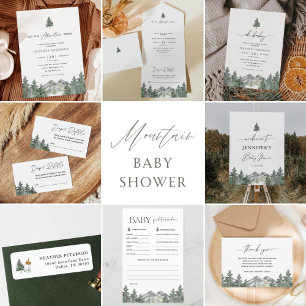 Invitation Adventure Await Forest Winter Boy Baby shower