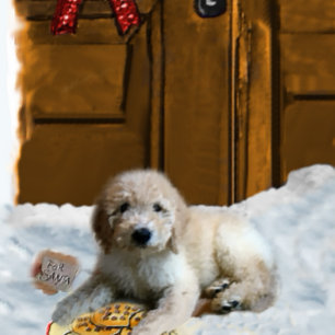 Goldendoodle Weihnachtsgeschenke Feiertagskarte