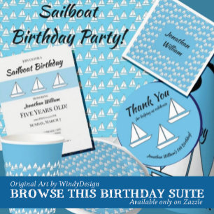 Sailboat Birthday Einladung
